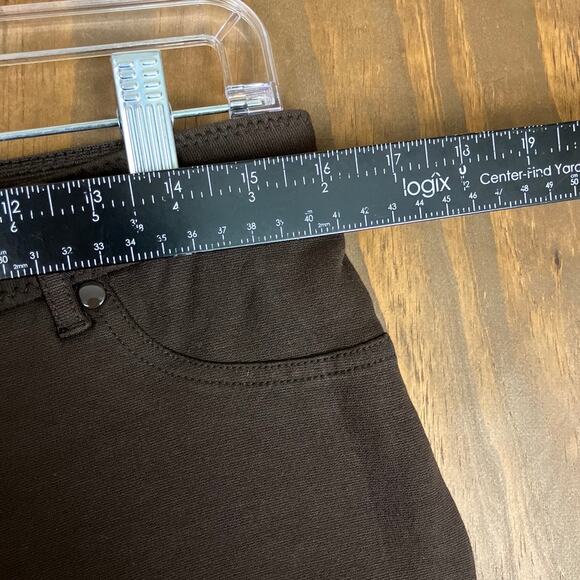 Chicos Womens Pants Brown Mid Rise Jeggings Stretch 1.5 Short (MP) - Picture 6 of 11